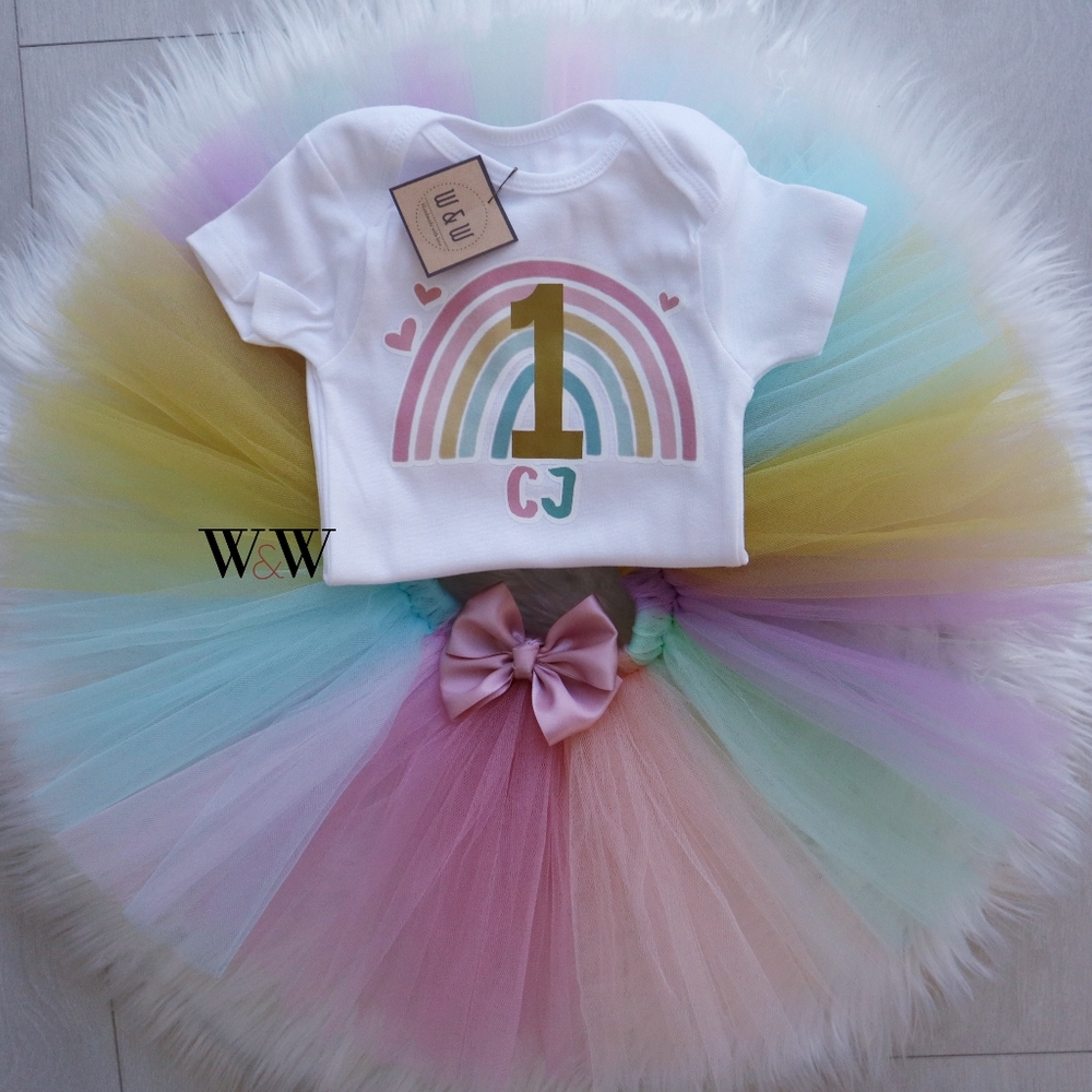 Birthday tutu with onesie or tshirt
